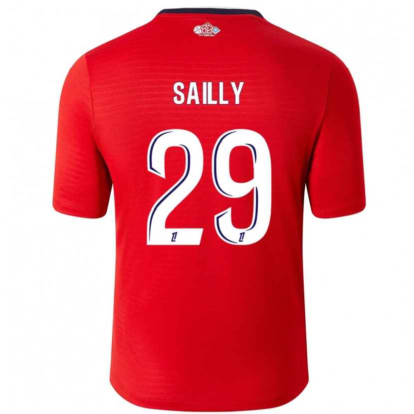Danxen Barn Charlotte Sailly #29 Röd Vit Hemmatröja Matchtröjor 2024/25 Tröjor T-Tröja