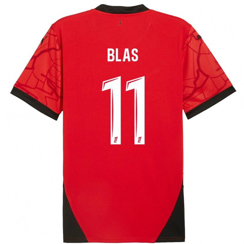 Danxen Barn Ludovic Blas #11 Röd Svart Hemmatröja Matchtröjor 2024/25 Tröjor T-Tröja