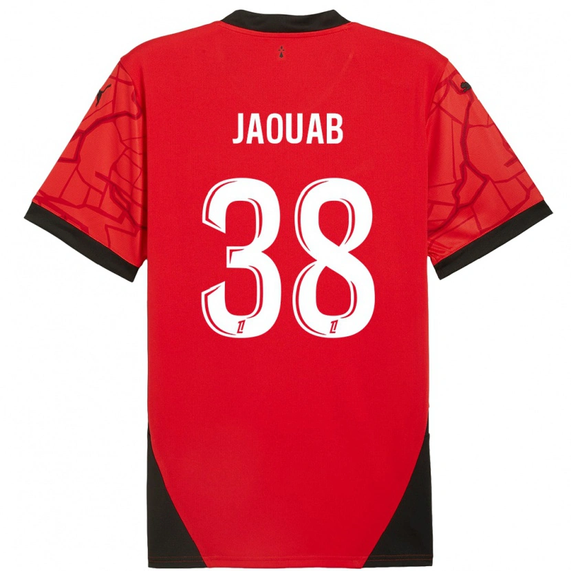 Danxen Barn Mohamed Jaouab #38 Röd Svart Hemmatröja Matchtröjor 2024/25 Tröjor T-Tröja