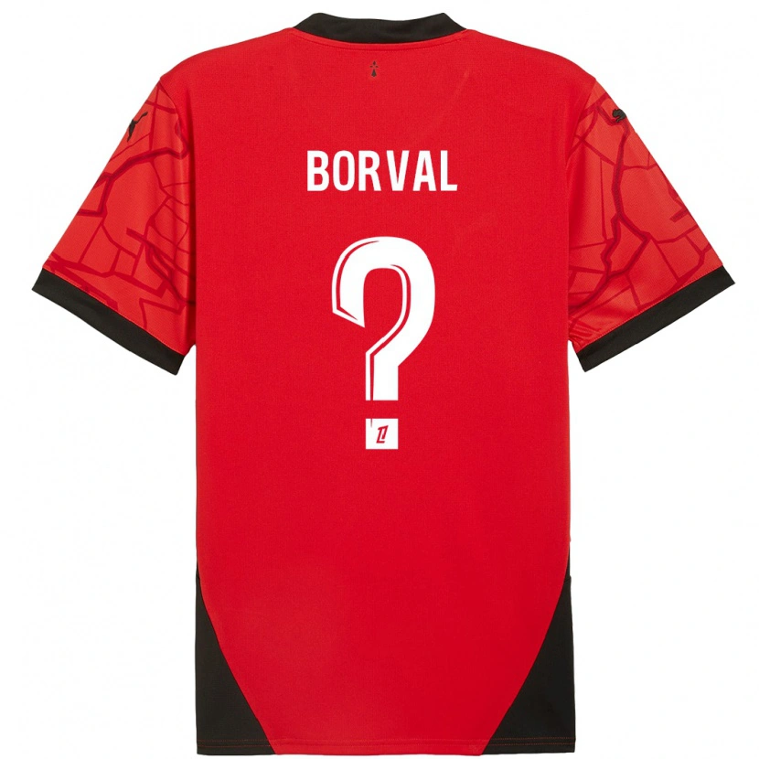 Danxen Barn Cyril Borval #0 Röd Svart Hemmatröja Matchtröjor 2024/25 Tröjor T-Tröja