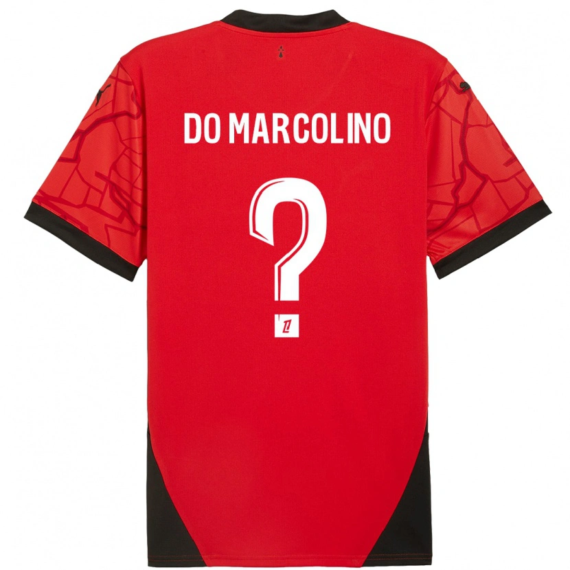 Danxen Barn Arsène Do Marcolino #0 Röd Svart Hemmatröja Matchtröjor 2024/25 Tröjor T-Tröja