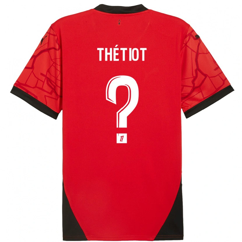 Danxen Barn Firmin Thétiot #0 Röd Svart Hemmatröja Matchtröjor 2024/25 Tröjor T-Tröja