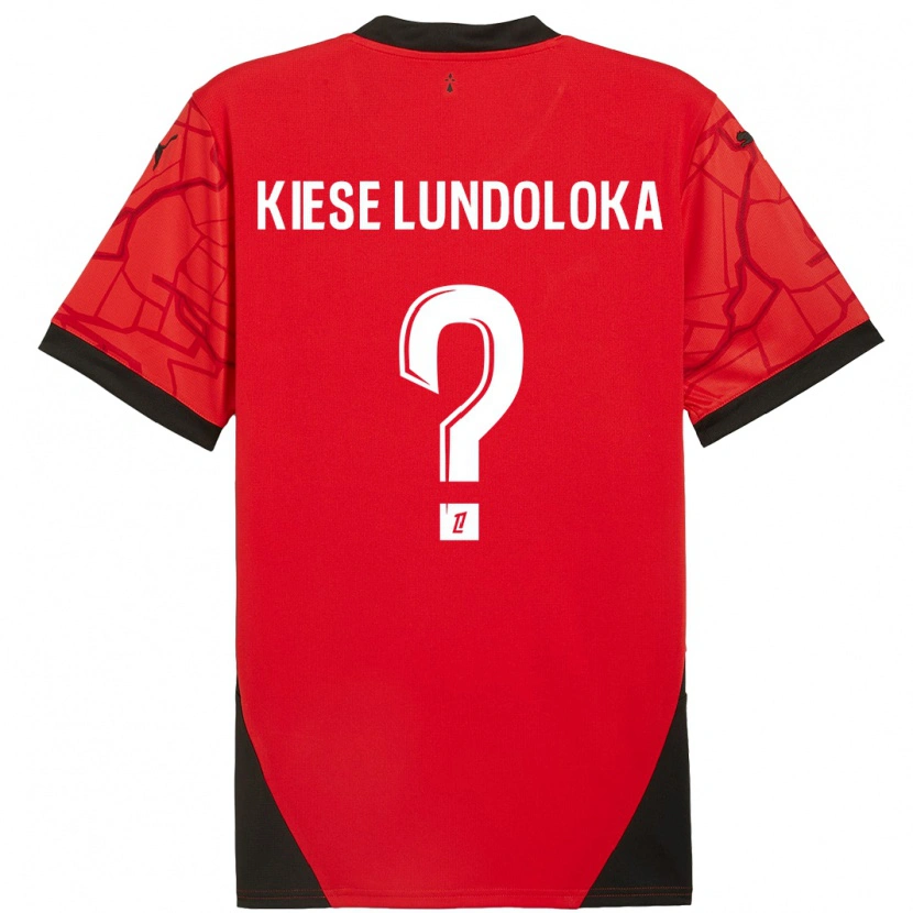 Danxen Barn Jeanslor Kiese Lundoloka #0 Röd Svart Hemmatröja Matchtröjor 2024/25 Tröjor T-Tröja