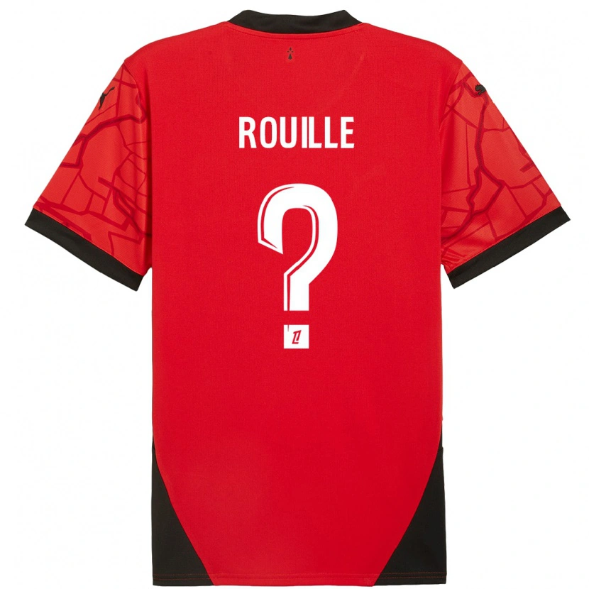 Danxen Barn Léo Rouillé #0 Röd Svart Hemmatröja Matchtröjor 2024/25 Tröjor T-Tröja