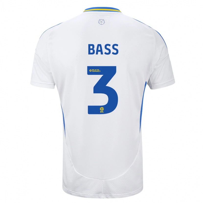 Danxen Barn Rebekah Bass #3 Vit Blå Hemmatröja Matchtröjor 2024/25 Tröjor T-Tröja