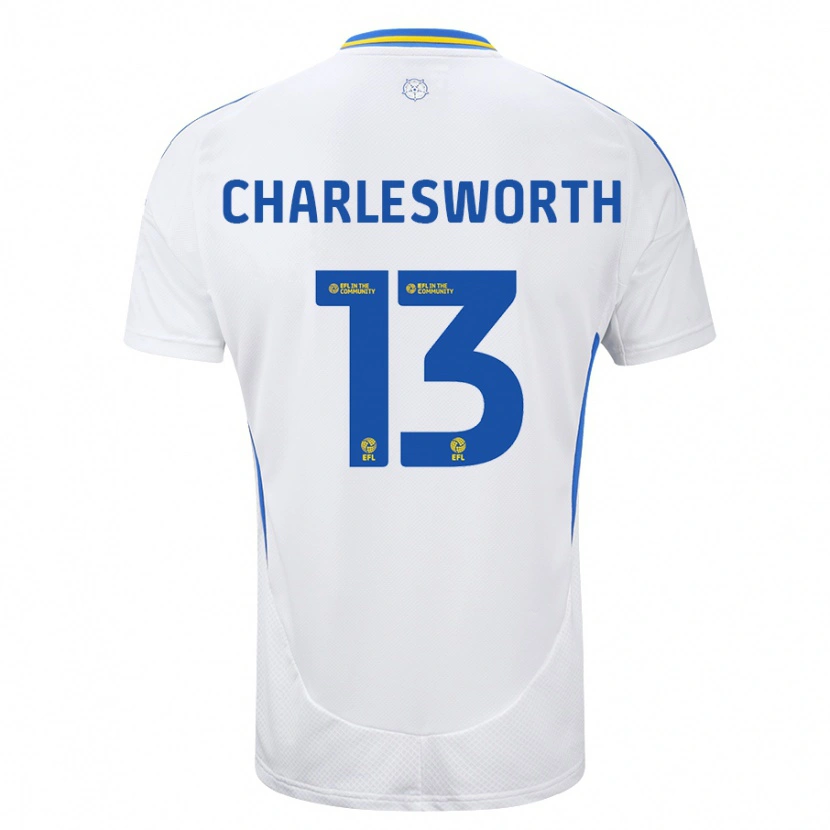 Danxen Barn Millie Robshaw-Charlesworth #13 Vit Blå Hemmatröja Matchtröjor 2024/25 Tröjor T-Tröja