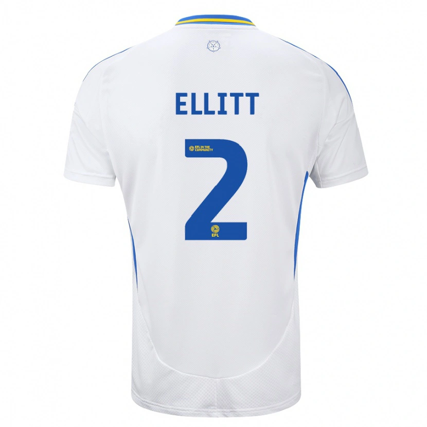 Danxen Barn Izzy Ellitt #2 Vit Blå Hemmatröja Matchtröjor 2024/25 Tröjor T-Tröja