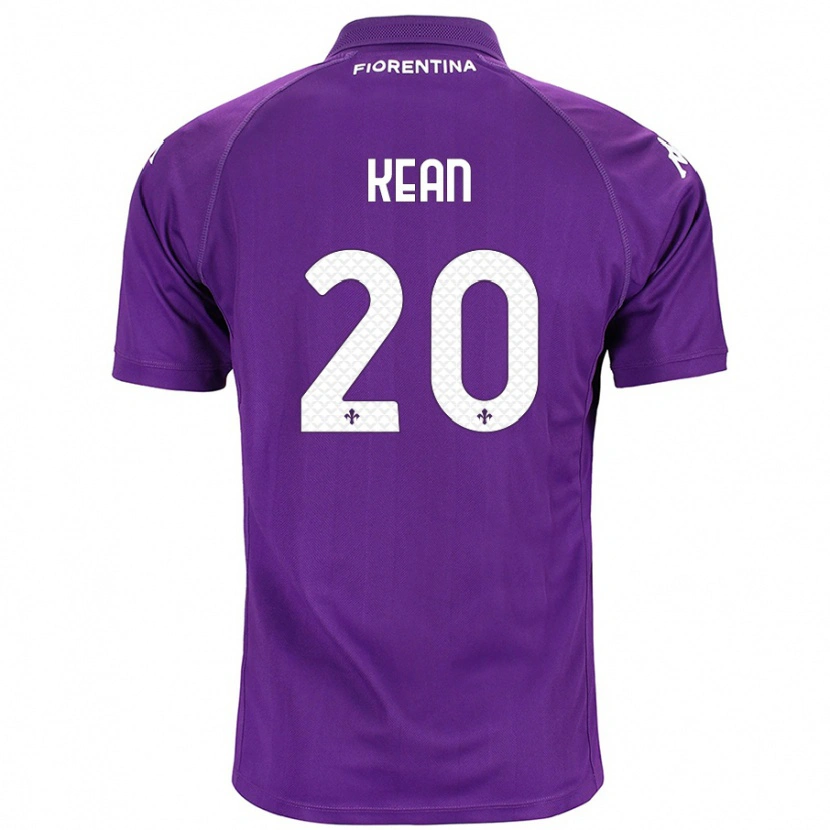 Danxen Barn Moise Kean #20 Purpur Hemmatröja Matchtröjor 2024/25 Tröjor T-Tröja