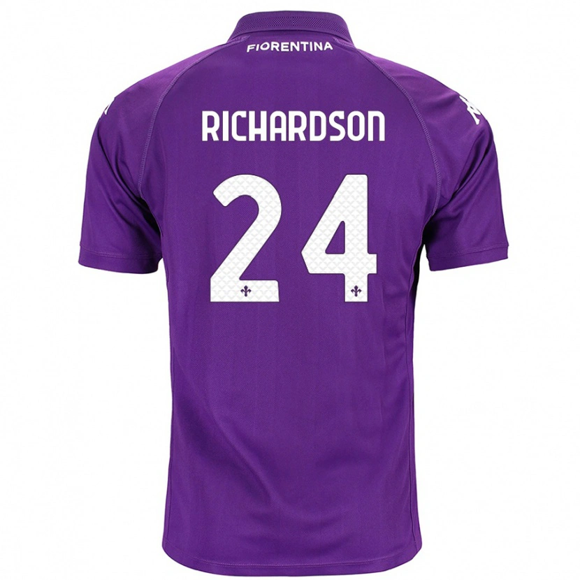 Danxen Barn Amir Richardson #24 Purpur Hemmatröja Matchtröjor 2024/25 Tröjor T-Tröja