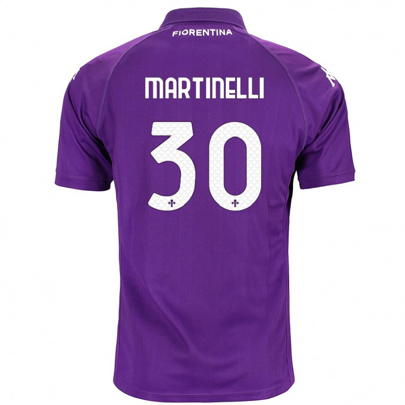 Danxen Barn Tommaso Martinelli #30 Purpur Hemmatröja Matchtröjor 2024/25 Tröjor T-Tröja