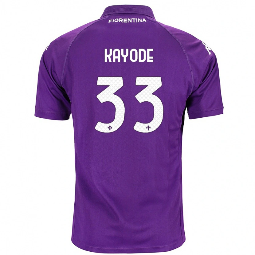 Danxen Barn Michael Kayode #33 Purpur Hemmatröja Matchtröjor 2024/25 Tröjor T-Tröja