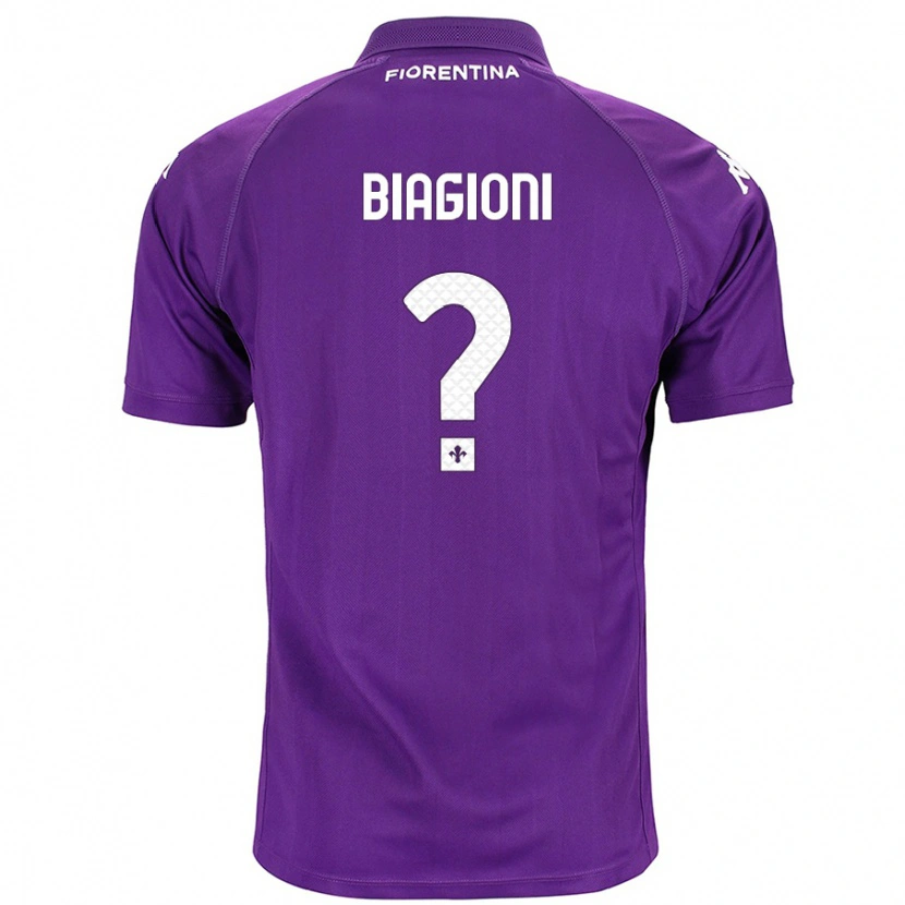 Danxen Barn Lorenzo Biagioni #0 Purpur Hemmatröja Matchtröjor 2024/25 Tröjor T-Tröja