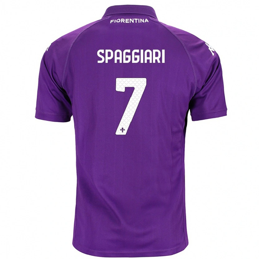 Danxen Barn Riccardo Spaggiari #7 Purpur Hemmatröja Matchtröjor 2024/25 Tröjor T-Tröja