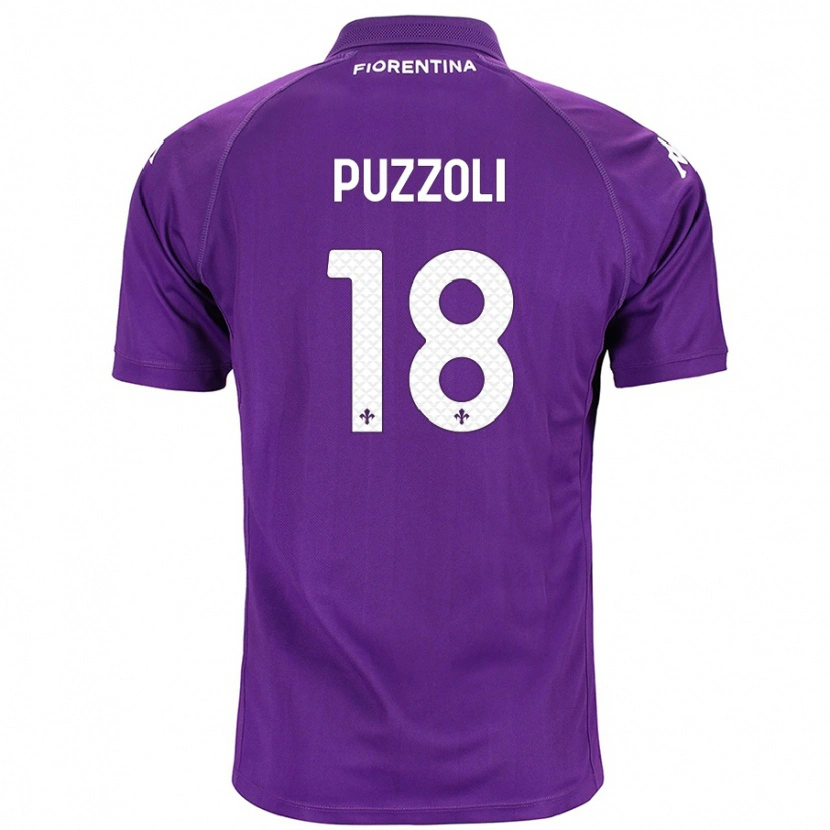 Danxen Barn Giorgio Puzzoli #18 Purpur Hemmatröja Matchtröjor 2024/25 Tröjor T-Tröja