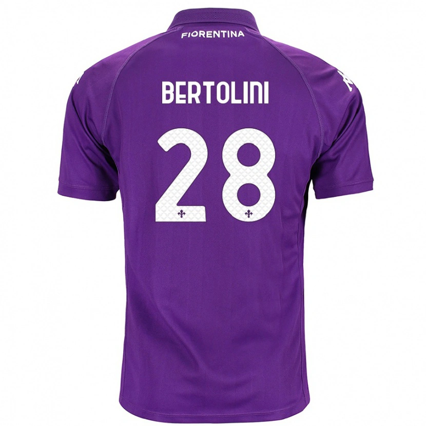 Danxen Barn Gabriele Bertolini #28 Purpur Hemmatröja Matchtröjor 2024/25 Tröjor T-Tröja