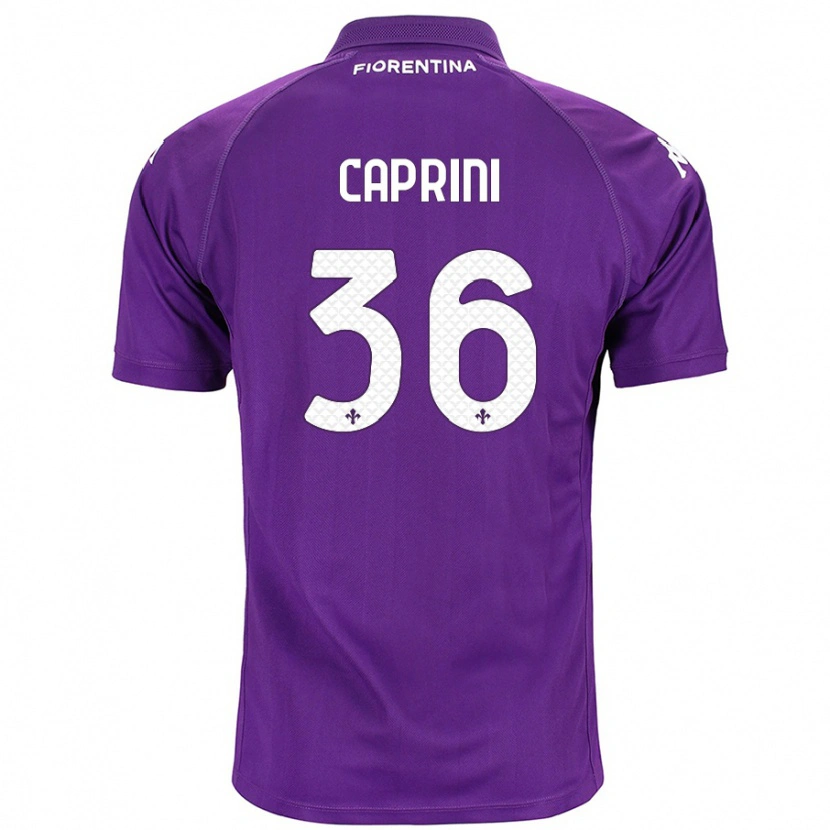 Danxen Barn Maat Daniel Caprini #36 Purpur Hemmatröja Matchtröjor 2024/25 Tröjor T-Tröja