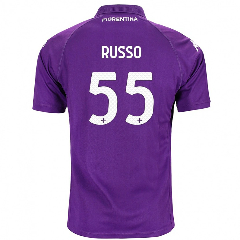 Danxen Barn Federica Russo #55 Purpur Hemmatröja Matchtröjor 2024/25 Tröjor T-Tröja