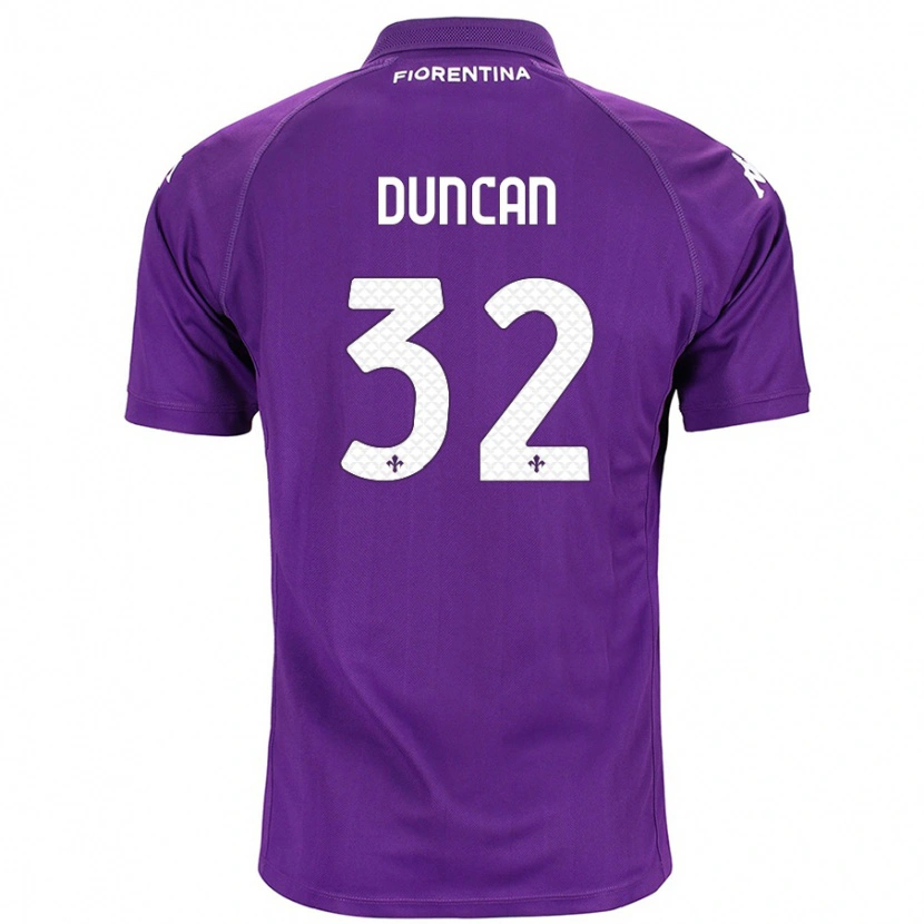 Danxen Barn Alfred Duncan #32 Purpur Hemmatröja Matchtröjor 2024/25 Tröjor T-Tröja