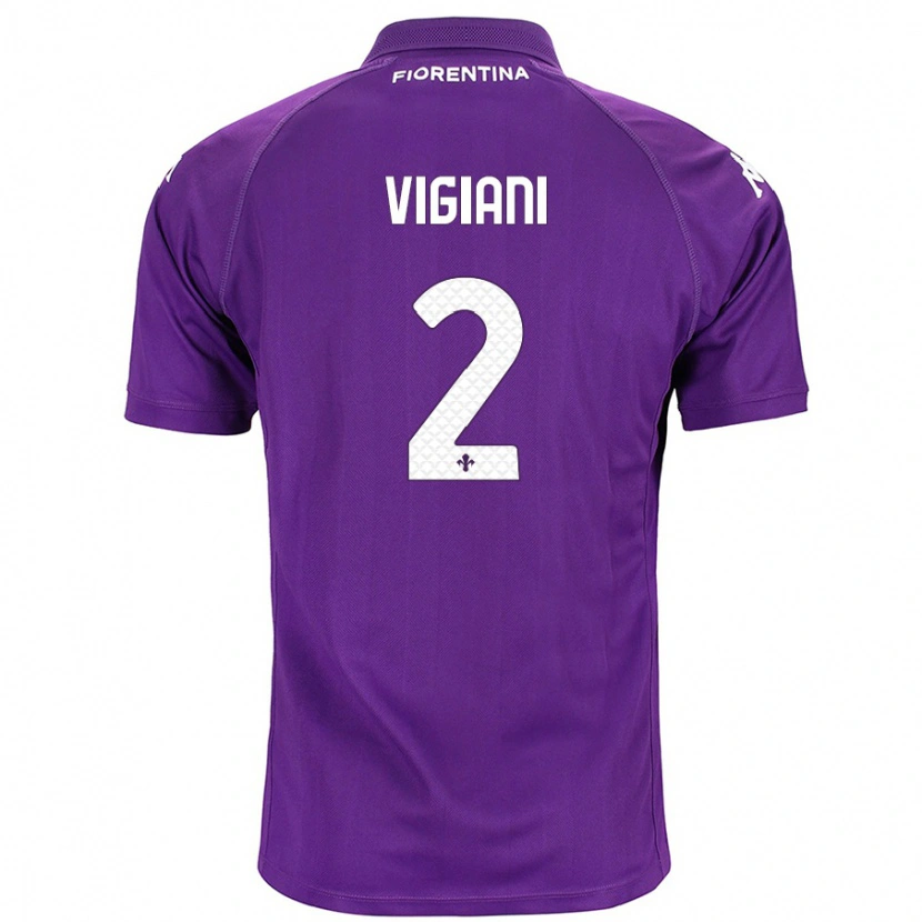 Danxen Barn Lorenzo Vigiani #2 Purpur Hemmatröja Matchtröjor 2024/25 Tröjor T-Tröja