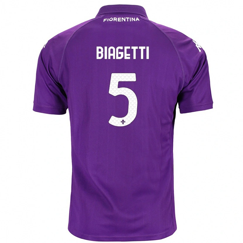 Danxen Barn Christian Biagetti #5 Purpur Hemmatröja Matchtröjor 2024/25 Tröjor T-Tröja