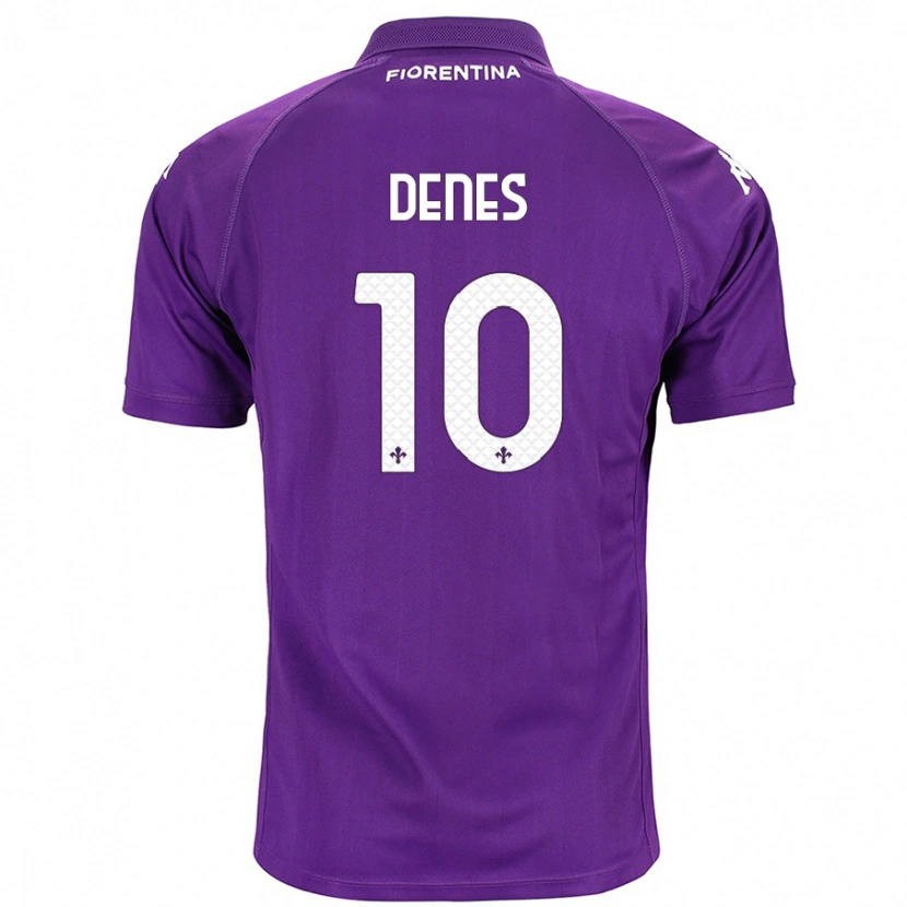 Danxen Barn Adrián Dénes #10 Purpur Hemmatröja Matchtröjor 2024/25 Tröjor T-Tröja