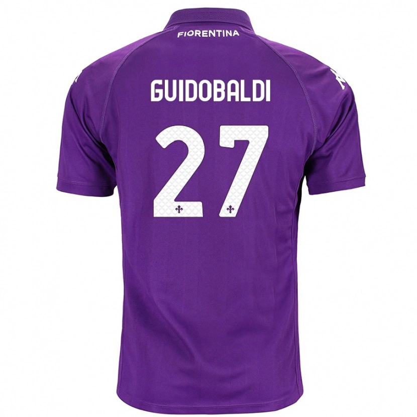 Danxen Barn Filippo Guidobaldi #27 Purpur Hemmatröja Matchtröjor 2024/25 Tröjor T-Tröja