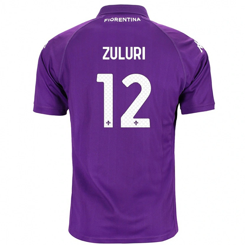Danxen Barn Athena Zuluri #12 Purpur Hemmatröja Matchtröjor 2024/25 Tröjor T-Tröja