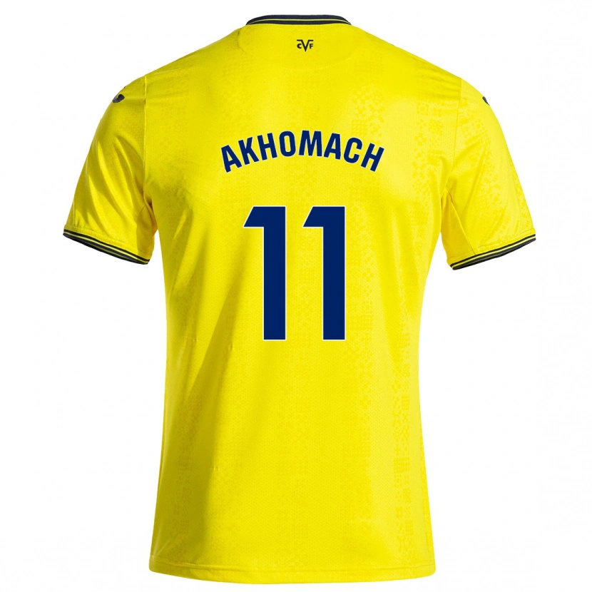 Danxen Barn Ilias Akhomach #11 Gul Svart Hemmatröja Matchtröjor 2024/25 Tröjor T-Tröja