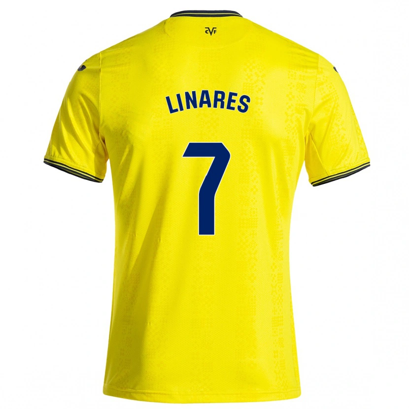 Danxen Barn Mario Linares #7 Gul Svart Hemmatröja Matchtröjor 2024/25 Tröjor T-Tröja