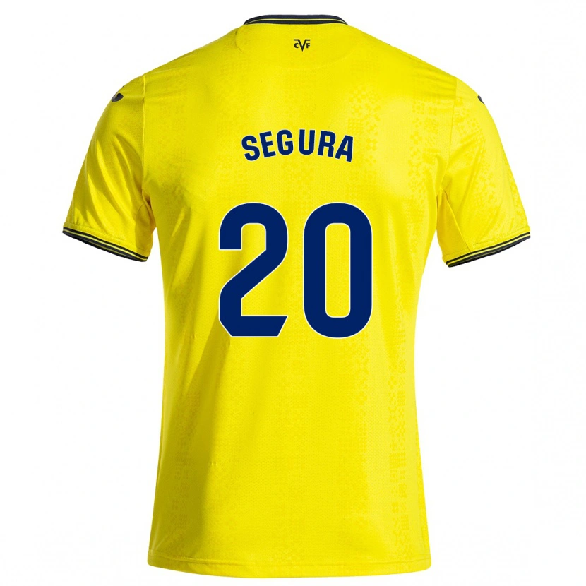 Danxen Barn Carlos Segura #20 Gul Svart Hemmatröja Matchtröjor 2024/25 Tröjor T-Tröja