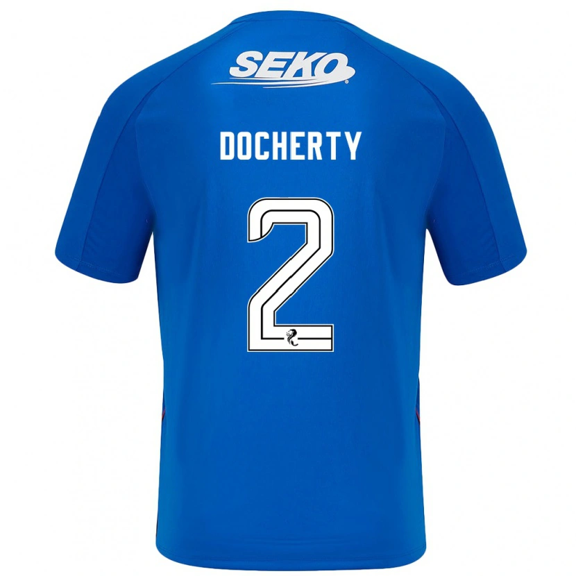Danxen Barn Nicola Docherty #2 Mörkblå Hemmatröja Matchtröjor 2024/25 Tröjor T-Tröja