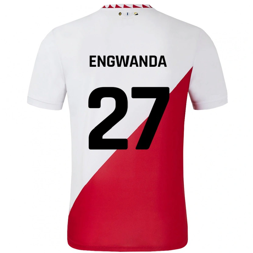 Danxen Barn Alonzo Engwanda #27 Vit Röd Hemmatröja Matchtröjor 2024/25 Tröjor T-Tröja