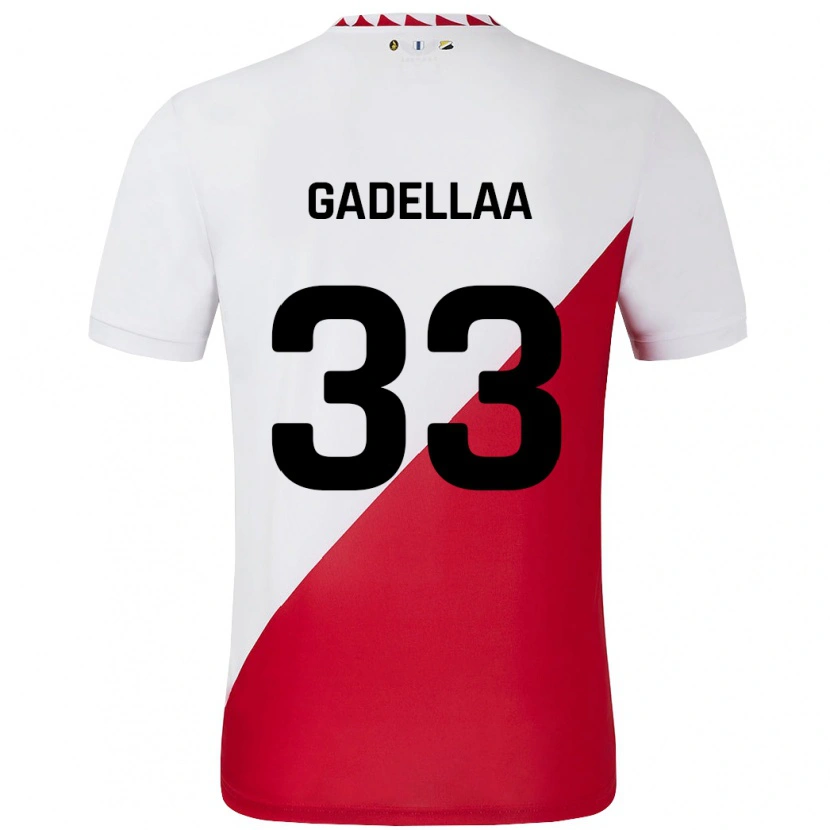 Danxen Barn Kevin Gadellaa #33 Vit Röd Hemmatröja Matchtröjor 2024/25 Tröjor T-Tröja
