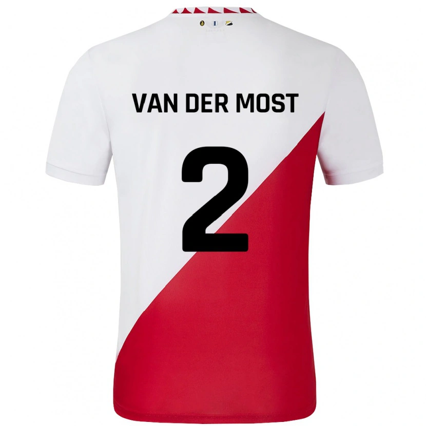 Danxen Barn Liza Van Der Most #2 Vit Röd Hemmatröja Matchtröjor 2024/25 Tröjor T-Tröja