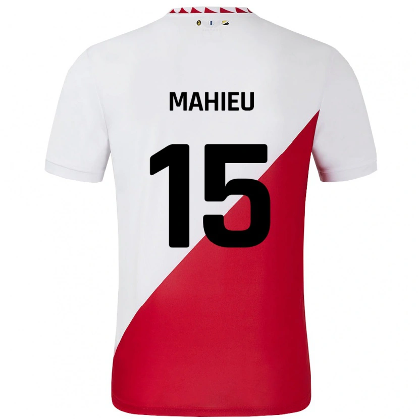 Danxen Barn Lena Mahieu #15 Vit Röd Hemmatröja Matchtröjor 2024/25 Tröjor T-Tröja