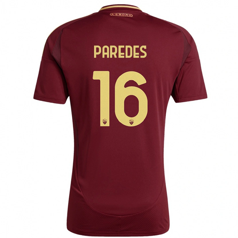 Danxen Barn Leandro Paredes #16 Rött Brunt Guld Hemmatröja Matchtröjor 2024/25 Tröjor T-Tröja