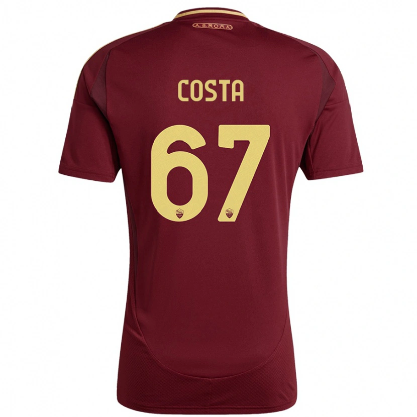 Danxen Barn João Costa #67 Rött Brunt Guld Hemmatröja Matchtröjor 2024/25 Tröjor T-Tröja
