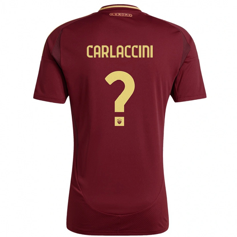 Danxen Barn Samuele Carlaccini #0 Rött Brunt Guld Hemmatröja Matchtröjor 2024/25 Tröjor T-Tröja