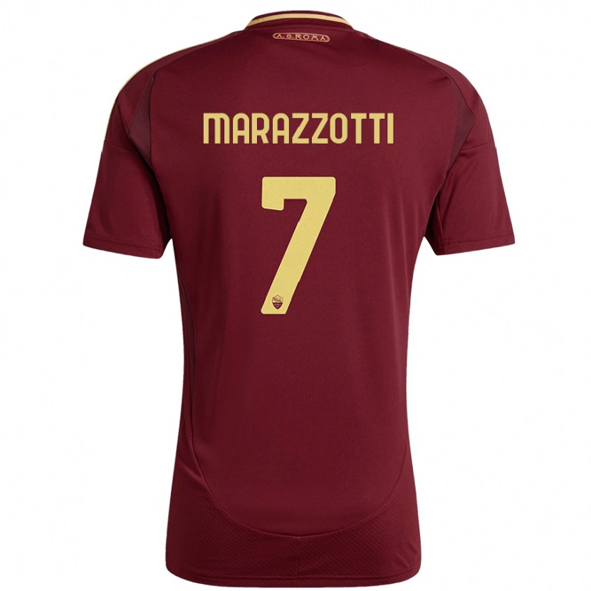 Danxen Barn Fabrizio Marazzotti #7 Rött Brunt Guld Hemmatröja Matchtröjor 2024/25 Tröjor T-Tröja