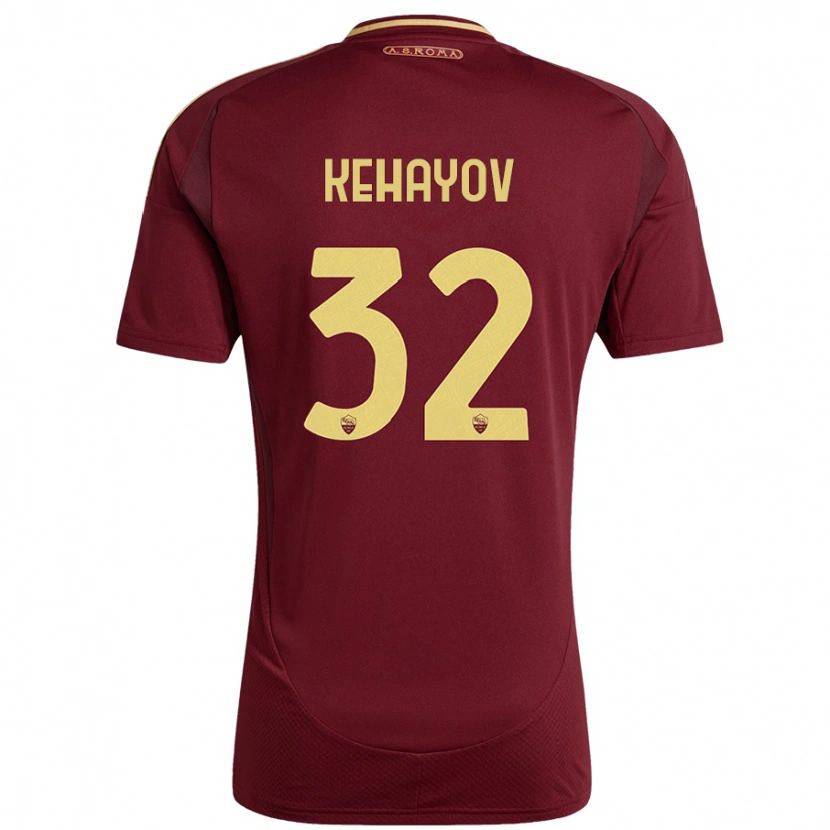 Danxen Barn Atanas Kehayov #32 Rött Brunt Guld Hemmatröja Matchtröjor 2024/25 Tröjor T-Tröja