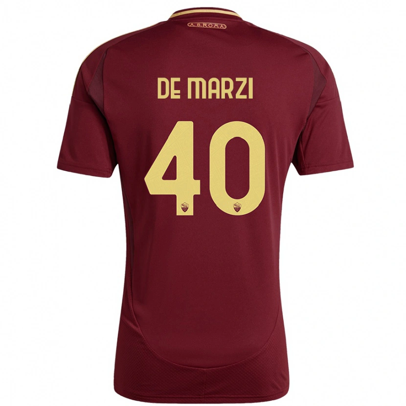 Danxen Barn Giorgio De Marzi #40 Rött Brunt Guld Hemmatröja Matchtröjor 2024/25 Tröjor T-Tröja