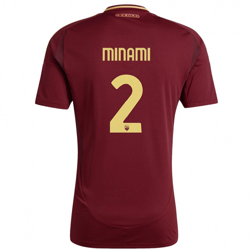 Danxen Barn Moeka Minami #2 Rött Brunt Guld Hemmatröja Matchtröjor 2024/25 Tröjor T-Tröja