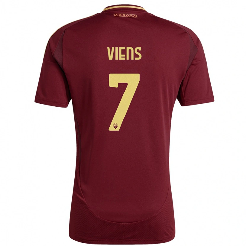 Danxen Barn Evelyne Viens #7 Rött Brunt Guld Hemmatröja Matchtröjor 2024/25 Tröjor T-Tröja