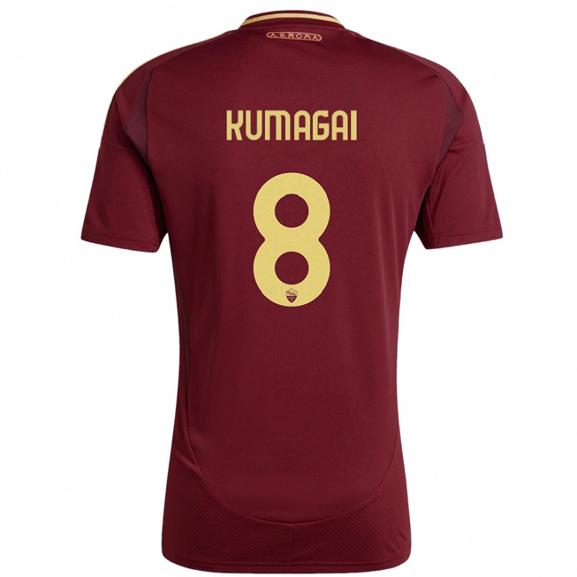 Danxen Barn Saki Kumagai #8 Rött Brunt Guld Hemmatröja Matchtröjor 2024/25 Tröjor T-Tröja