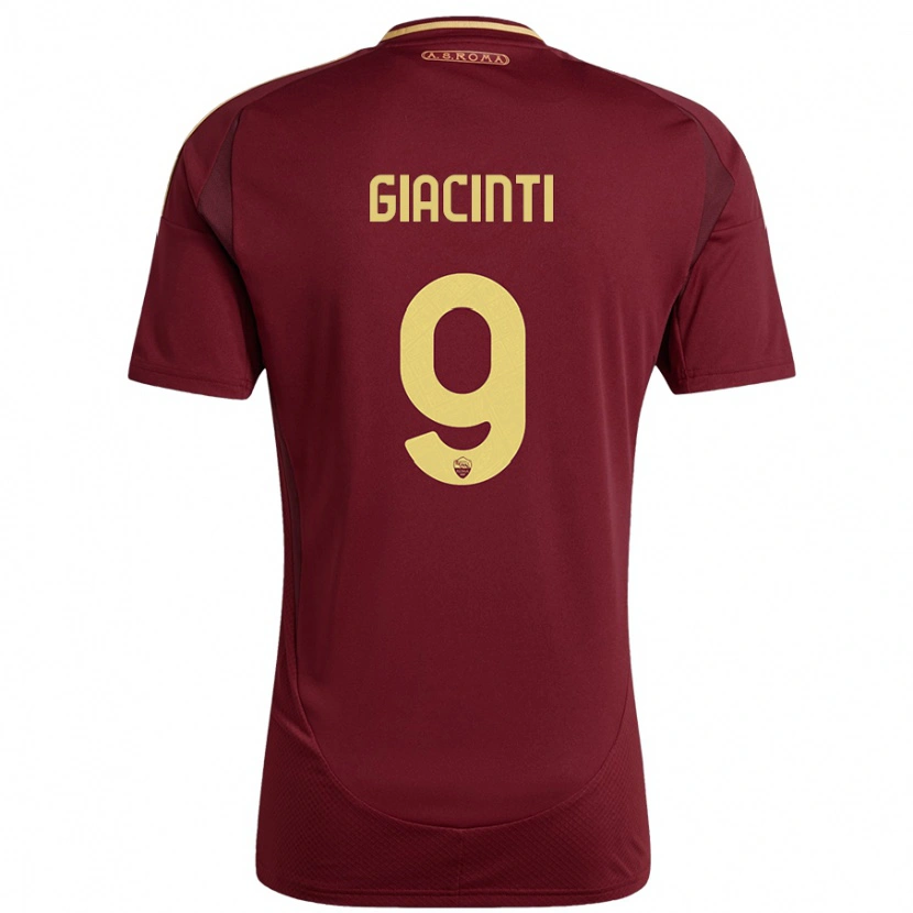 Danxen Barn Valentina Giacinti #9 Rött Brunt Guld Hemmatröja Matchtröjor 2024/25 Tröjor T-Tröja