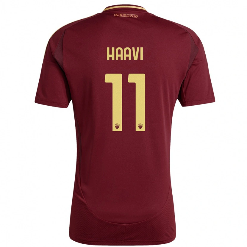 Danxen Barn Emilie Haavi #11 Rött Brunt Guld Hemmatröja Matchtröjor 2024/25 Tröjor T-Tröja