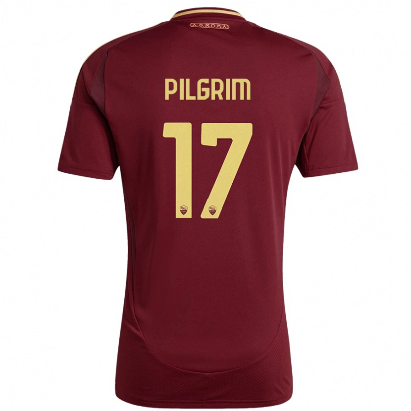 Danxen Barn Alayah Pilgrim #17 Rött Brunt Guld Hemmatröja Matchtröjor 2024/25 Tröjor T-Tröja