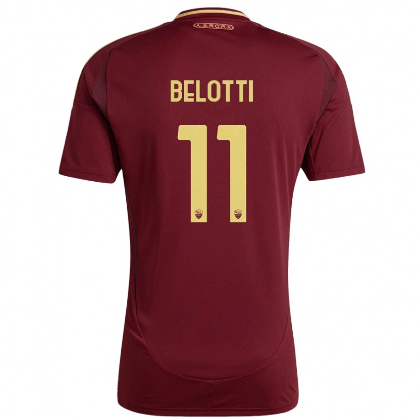 Danxen Barn Andrea Belotti #11 Rött Brunt Guld Hemmatröja Matchtröjor 2024/25 Tröjor T-Tröja