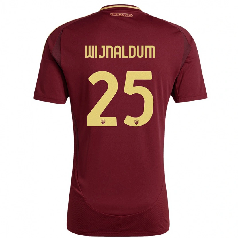 Danxen Barn Georginio Wijnaldum #25 Rött Brunt Guld Hemmatröja Matchtröjor 2024/25 Tröjor T-Tröja