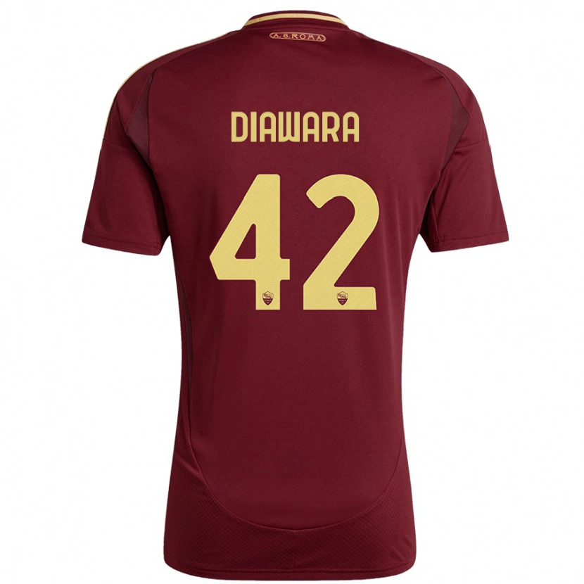 Danxen Barn Amadou Diawara #42 Rött Brunt Guld Hemmatröja Matchtröjor 2024/25 Tröjor T-Tröja